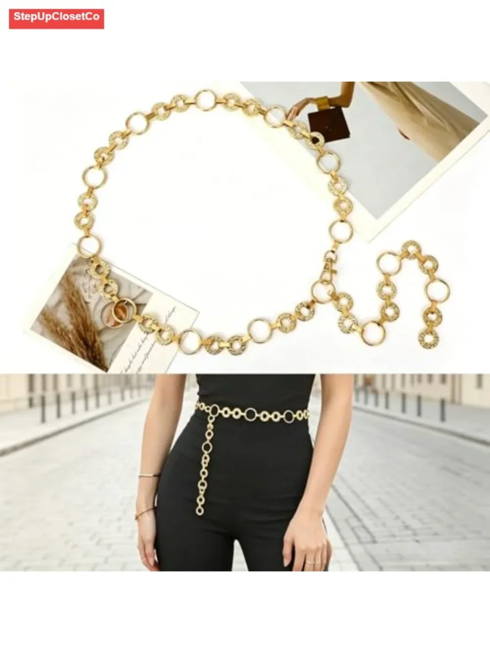 Adjustable Gold Chain Belt for Women Hip Hop Waist Body Jewelry